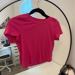 Hot Pink Crop Top, Size M.
